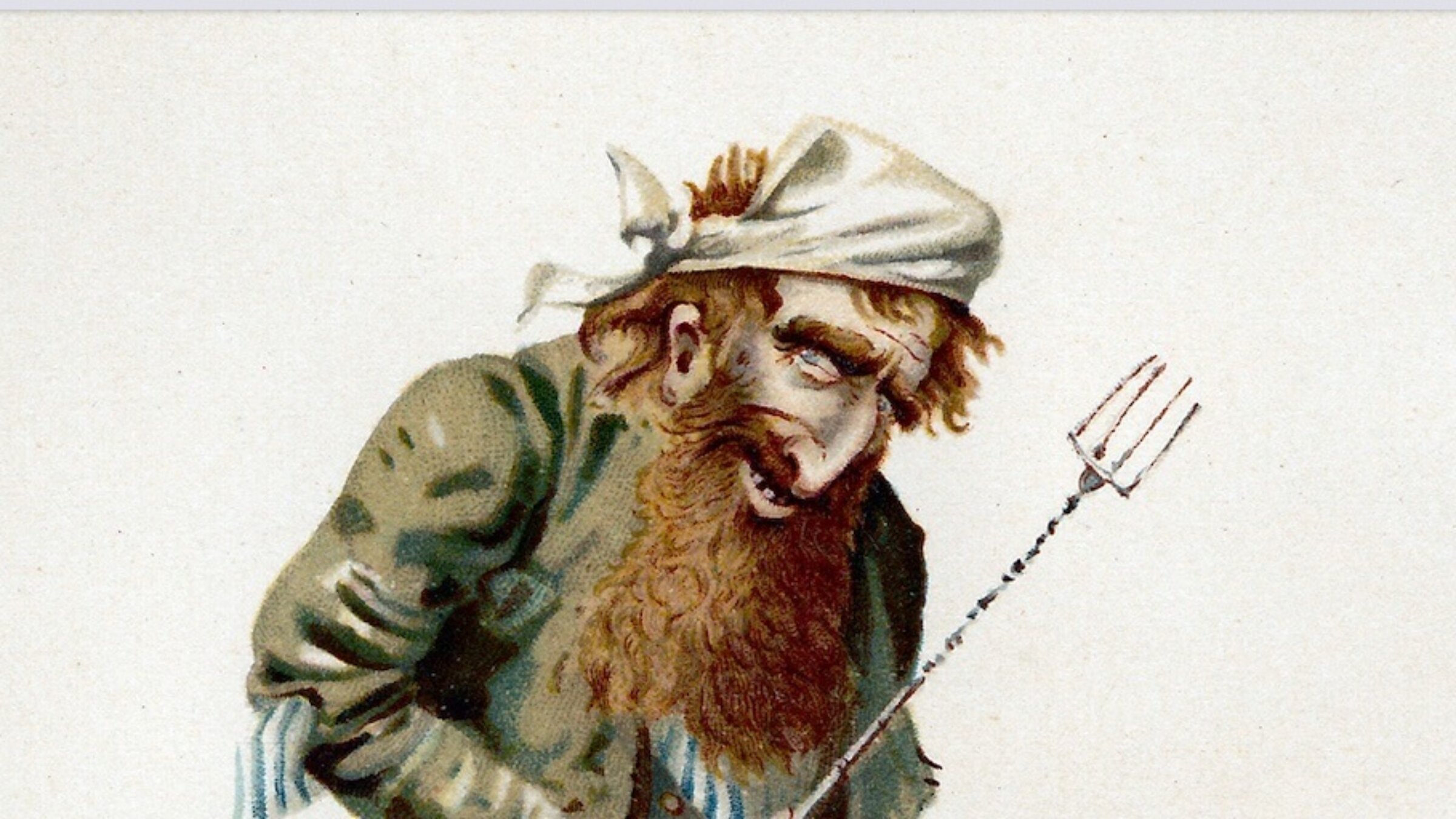 "Fagin," watercolor by 'Kyd' (1889)