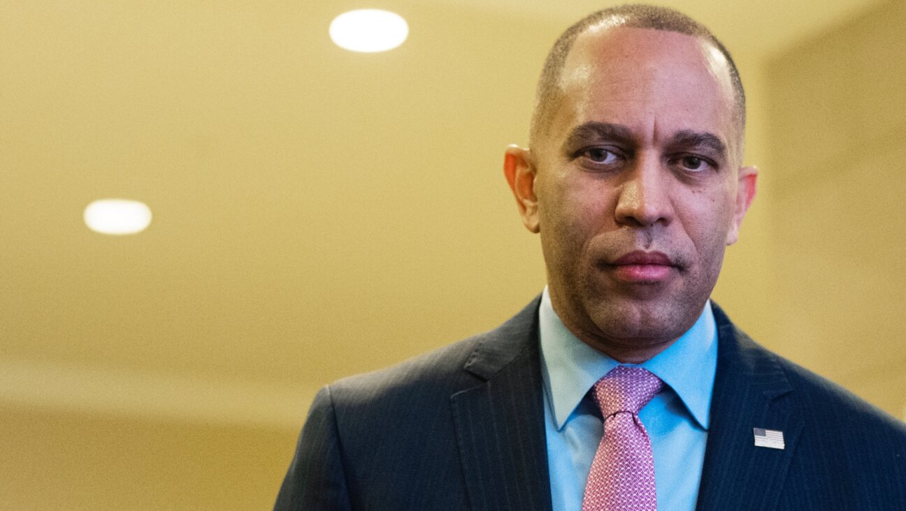 House Minority Leader Hakeem Jeffries, a New York Democrat, arrives for his weekly news conference in the Capitol Visitor Center, March 30, 2023. (Tom Williams/CQ Roll Call/Getty Images)