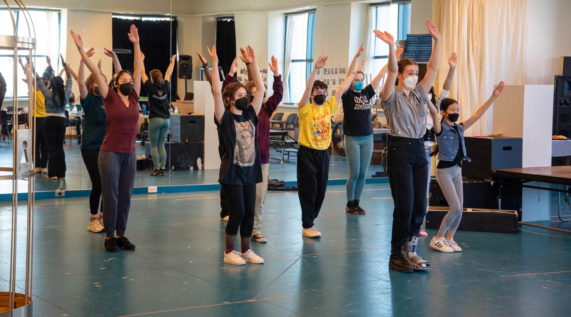 A scene from rehearsal of 'An American Tale the Musical.'