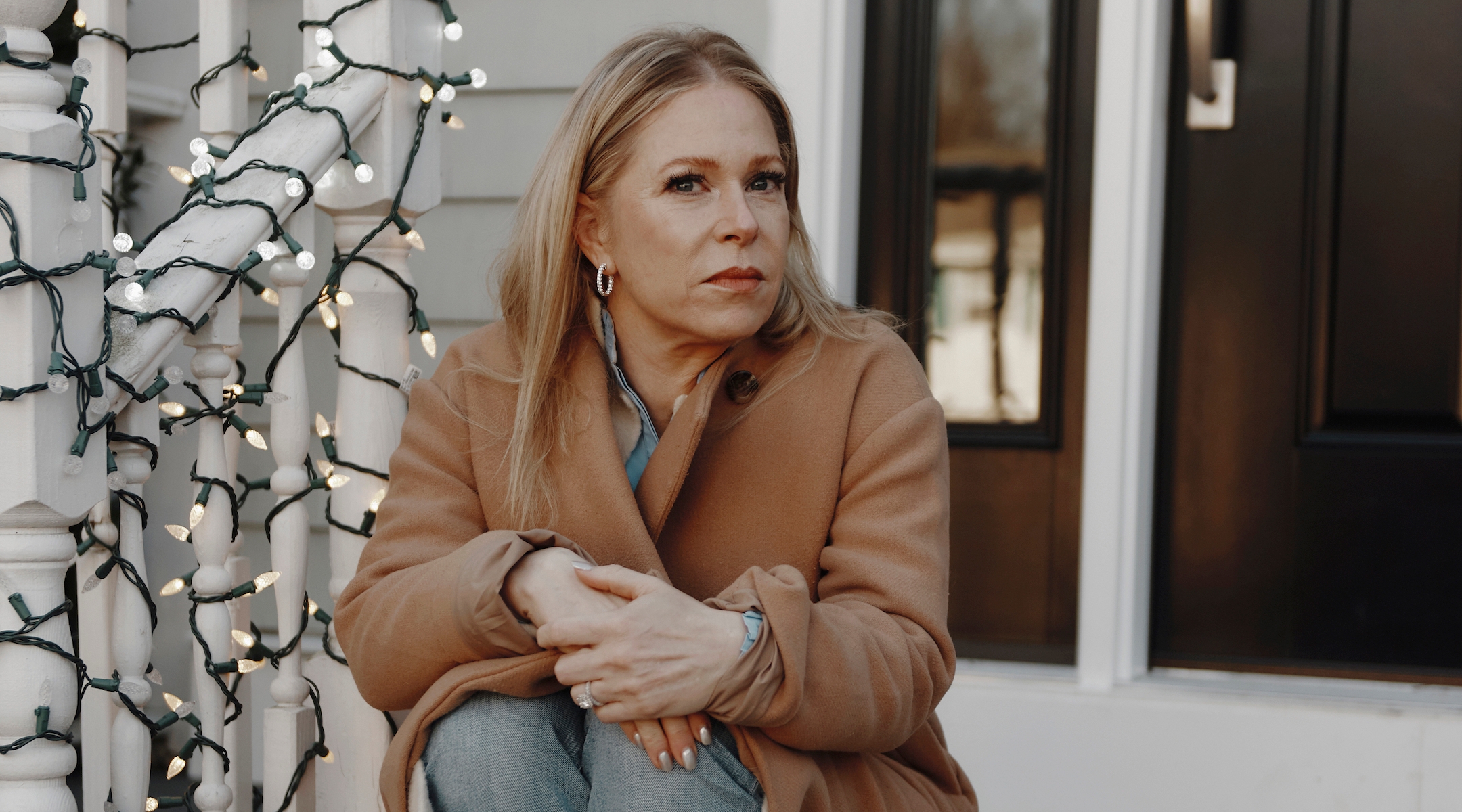 Stephanie Lyons at her home in Stoneham, Mass. Dec. 26, 2022. Her youngest child found swastikas on their front lawn. (Tony Luong for The Washington Post via Getty Images)