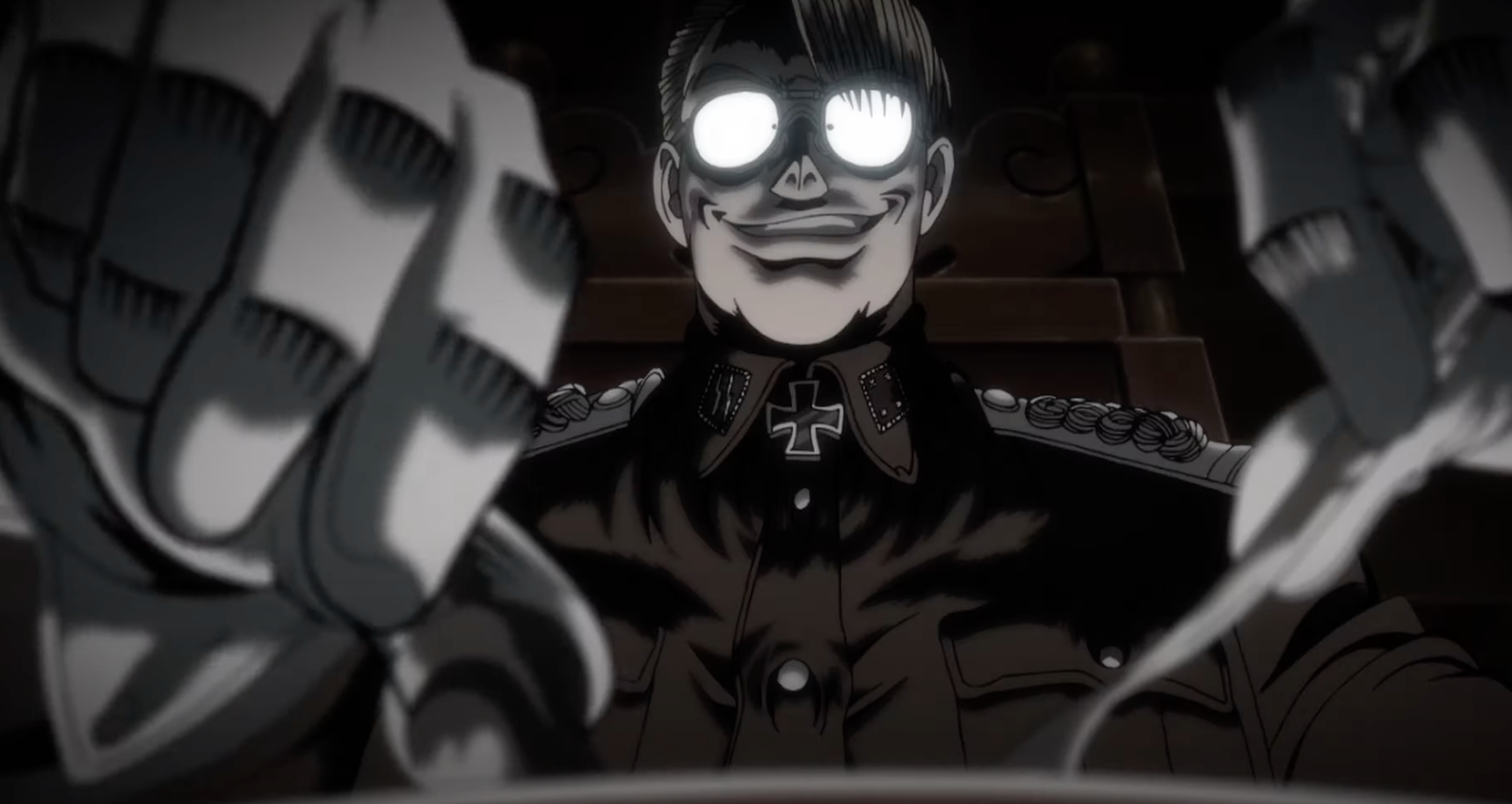 Nazis are villains in the “Hellsing” series and many other anime shows. (Screenshot from YouTube)