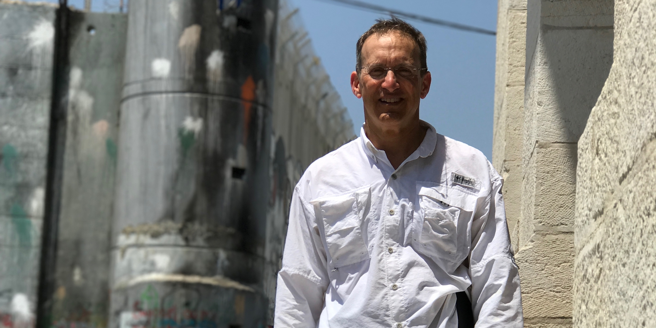 Dr. Steve Feldman, pictured on a trip to the West Bank. Feldman was denied payment from the state of Arkansas for refusing to sign a pledge promising not to boycott Israel. (Courtesy of Steve Feldman)