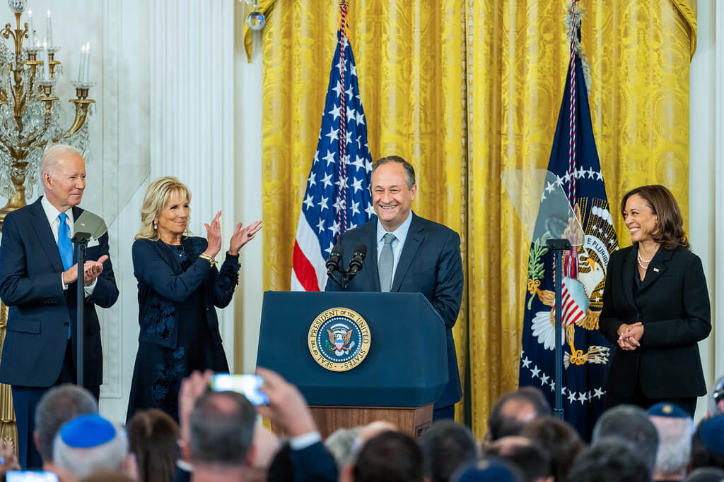 Second Gentleman Douglas Emhoff at the White House Rosh Hashanah event on Sept. 30, 2022.