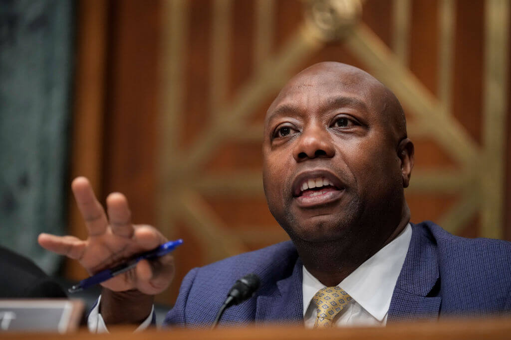 Sen. Tim Scott (R-SC) on April 27, 2023.