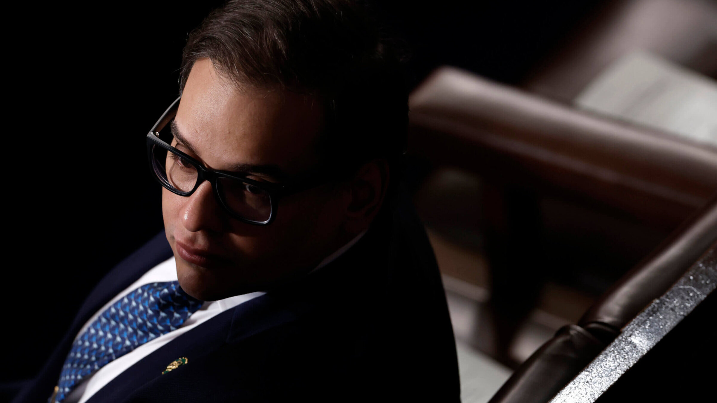 U.S. Rep. George Santos (R-NY) waits for the arrival of South Korean President Yoon Suk-yeol during a joint meeting of Congress in the House Chamber of the U.S. Capitol on April 27, 2023 in Washington, DC. 