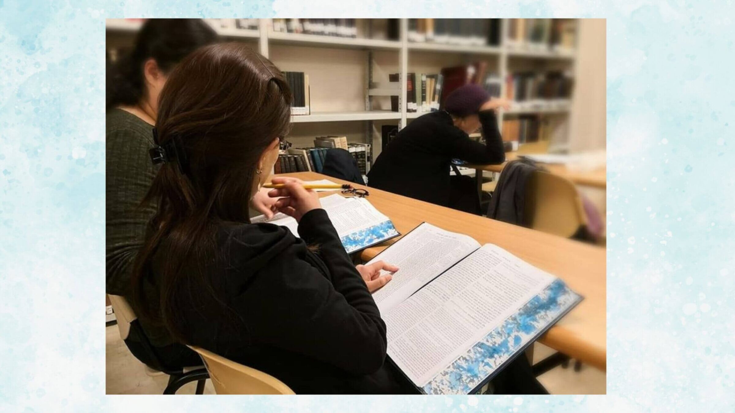 Women studying Talmud at Midreshet Otot, a program in Jerusalem. 