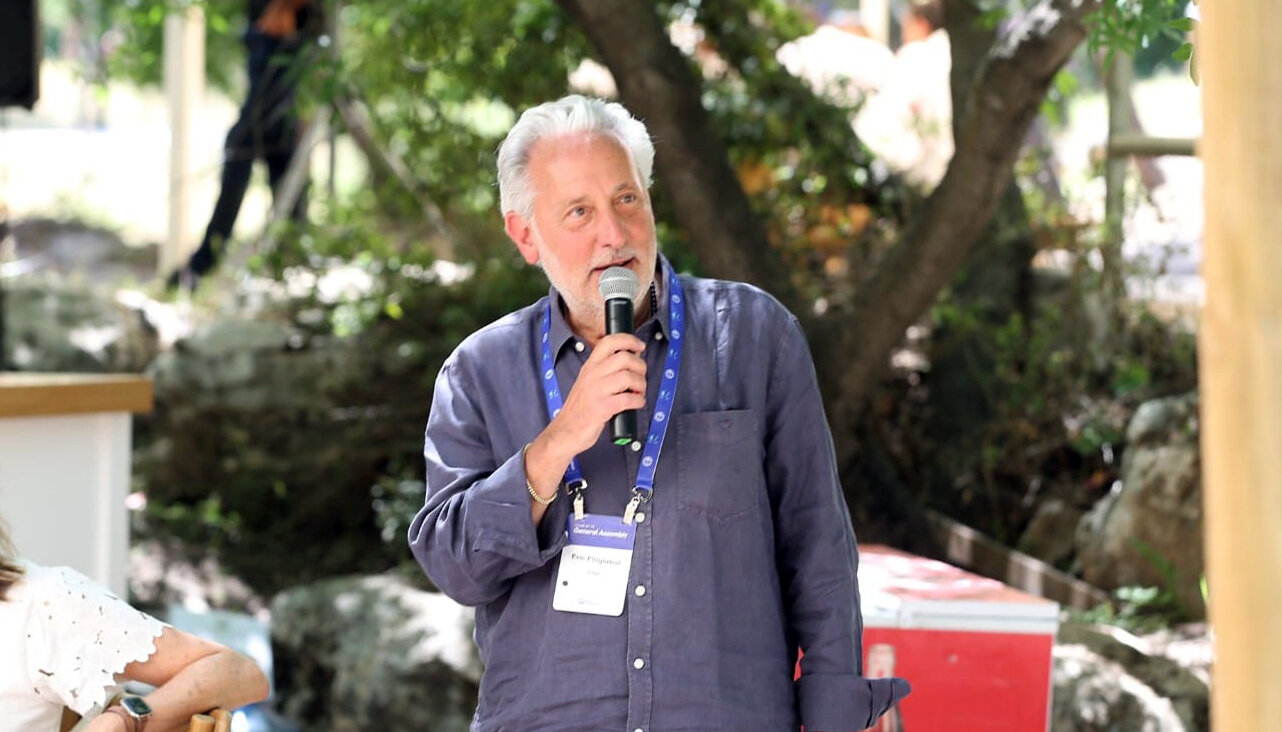 Eric Fingerhut, president of the Jewish Federations of North America, during the organization's April conference in Israel. A group of current and former local federation leaders sent Fingerhut a letter Tuesday asking why he agreed to sponsor and address a conference promoting Israeli settlements.