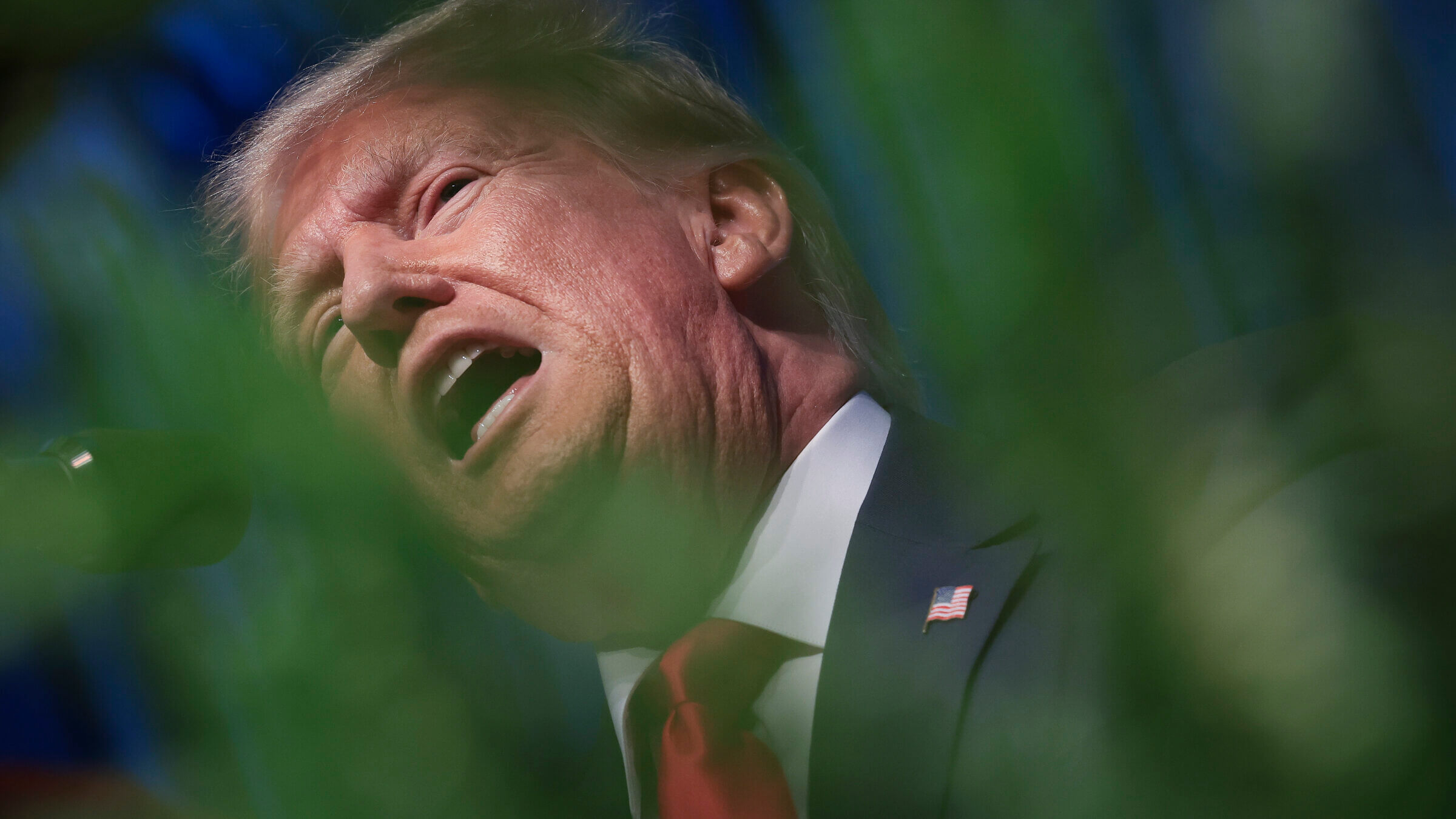 Donald Trump speaking in Greensboro, North Carolina, in June 2023.