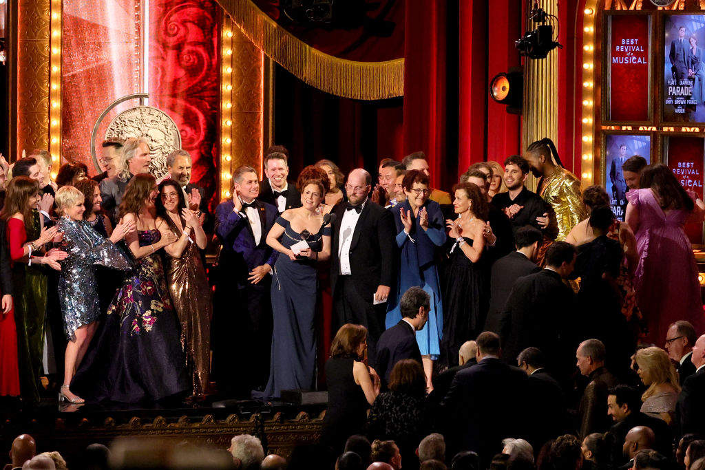 'Parade,' about the real-life lynching of a Jewish businessman, won best musical revival. (Getty)