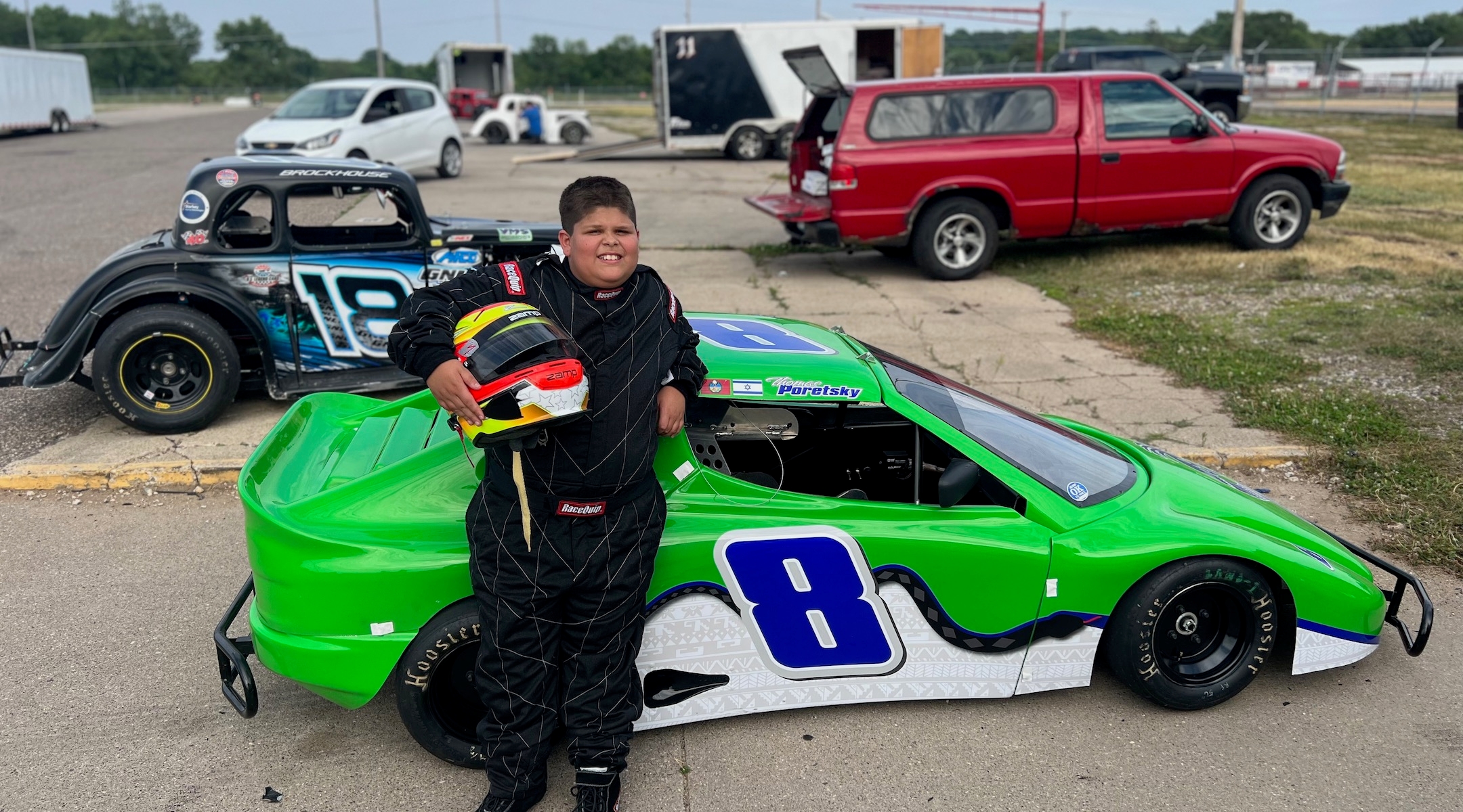 Thomas Poretsky shown in front of his Bandolero car. (Lonny Goldsmith/TC Jewfolk)