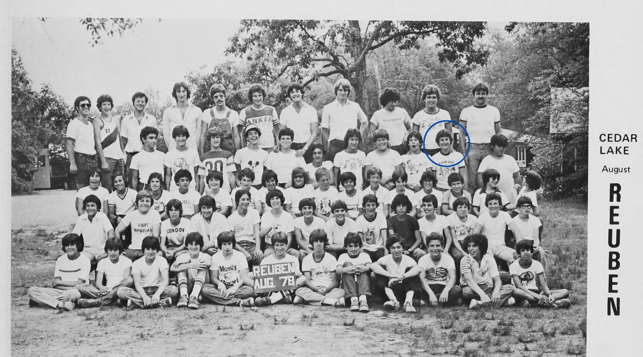 Second Gentleman Doug Emhoff pictured at Cedar Lake Camp in 1978. (Courtesy of NJY Camps)