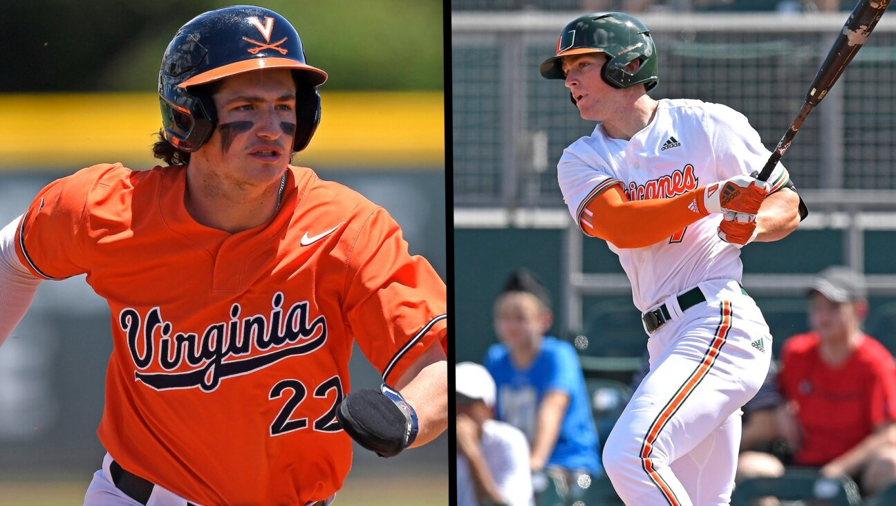 Jake Gelof, left, and Zach Levenson, right, headline the group of Jewish players drafted into MLB in 2023. (Getty Images)