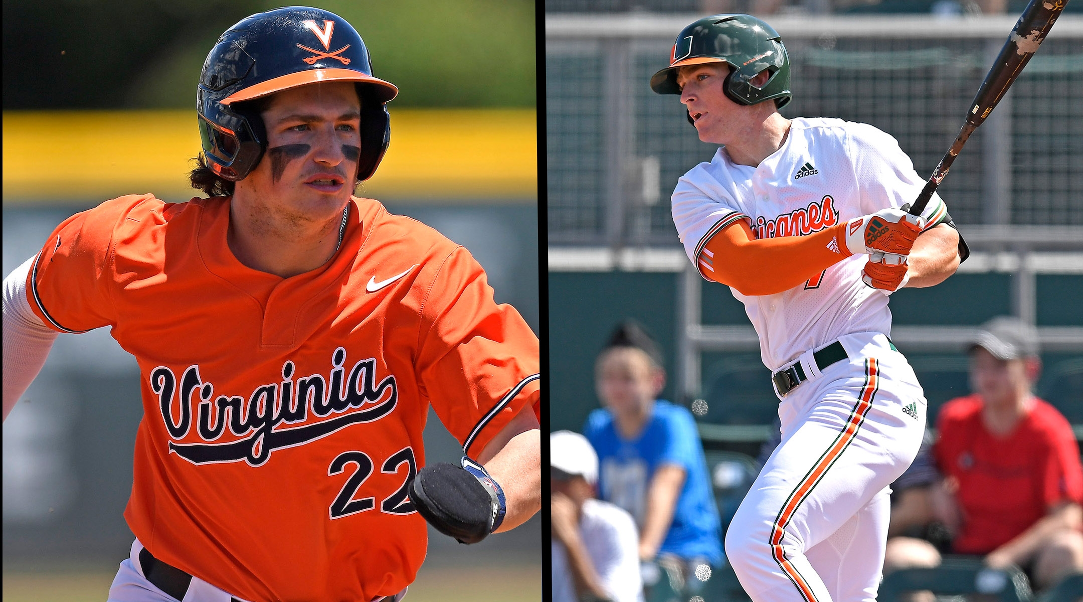 Jake Gelof, left, and Zach Levenson, right, headline the group of Jewish players drafted into MLB in 2023. (Getty Images)