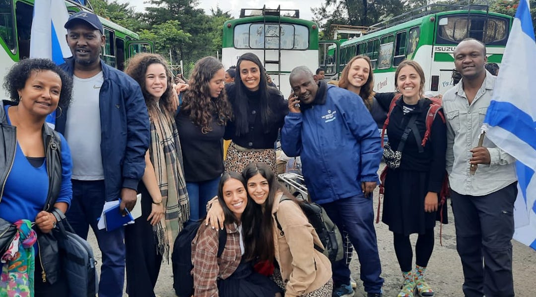 A group of Israeli and Ethiopian citizens pose for a photo. (Israeli Embassy in Ethiopia)