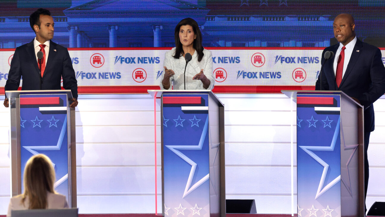 Vivek Ramaswamy, former U.N. Ambassador Nikki Haley and U.S. Sen. Tim Scott (R-SC) participate in the first debate of the GOP primary season on August 23, 2023. (Getty Images)