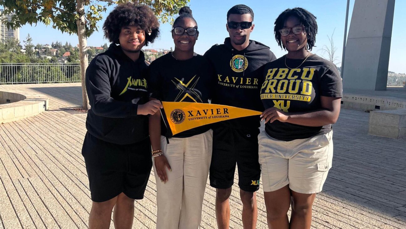 Left to right: Nehemiah Strawberry, 18, Jamya Davis, 19, Anthony Jeanmarie IV, 20, and Aarinii Parms-Green, 18 won a national prize for their work on an original antisemitism education curriculum.