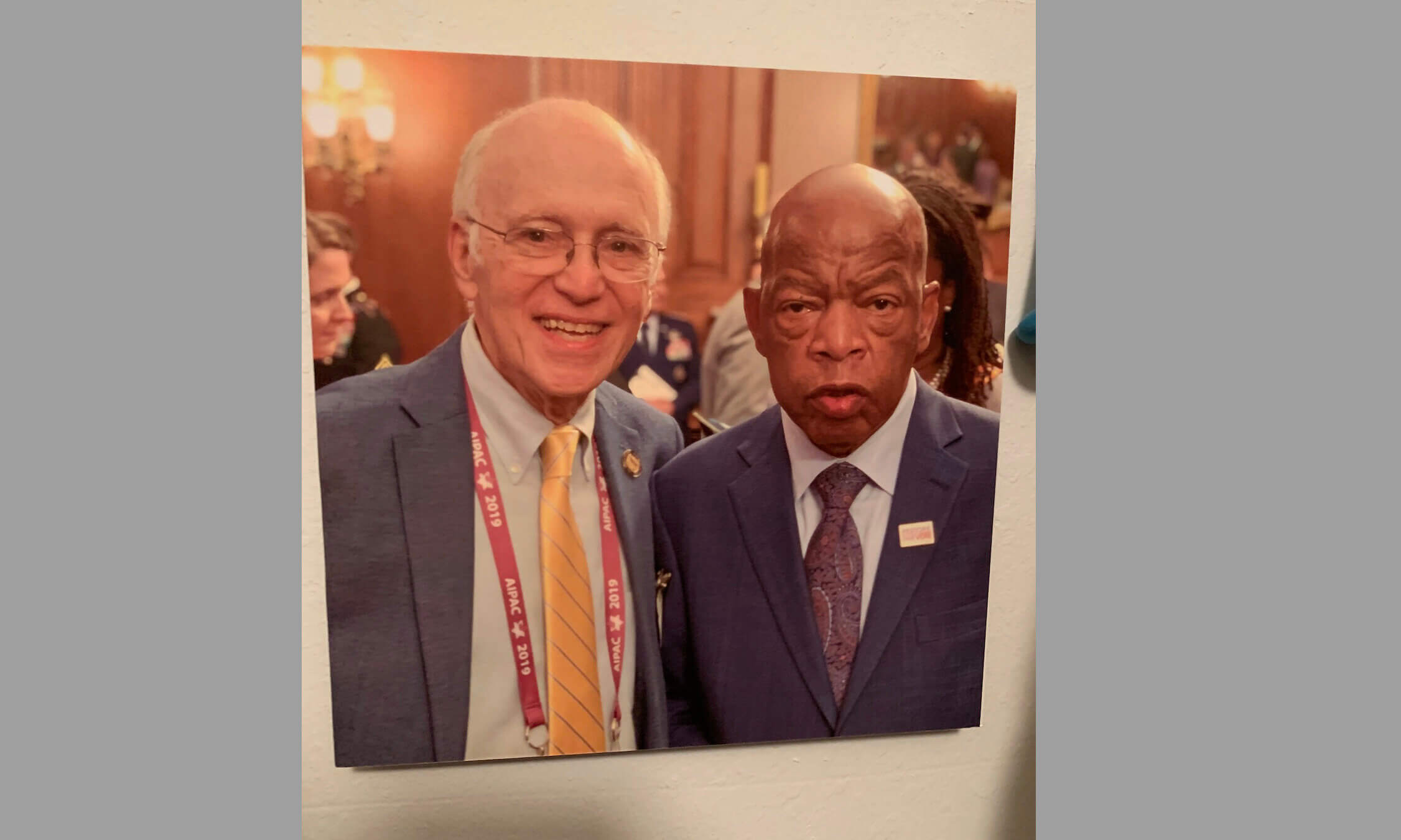 Harvey Burg, <i>left</i>, with his friend, the late Congressman John Lewis.