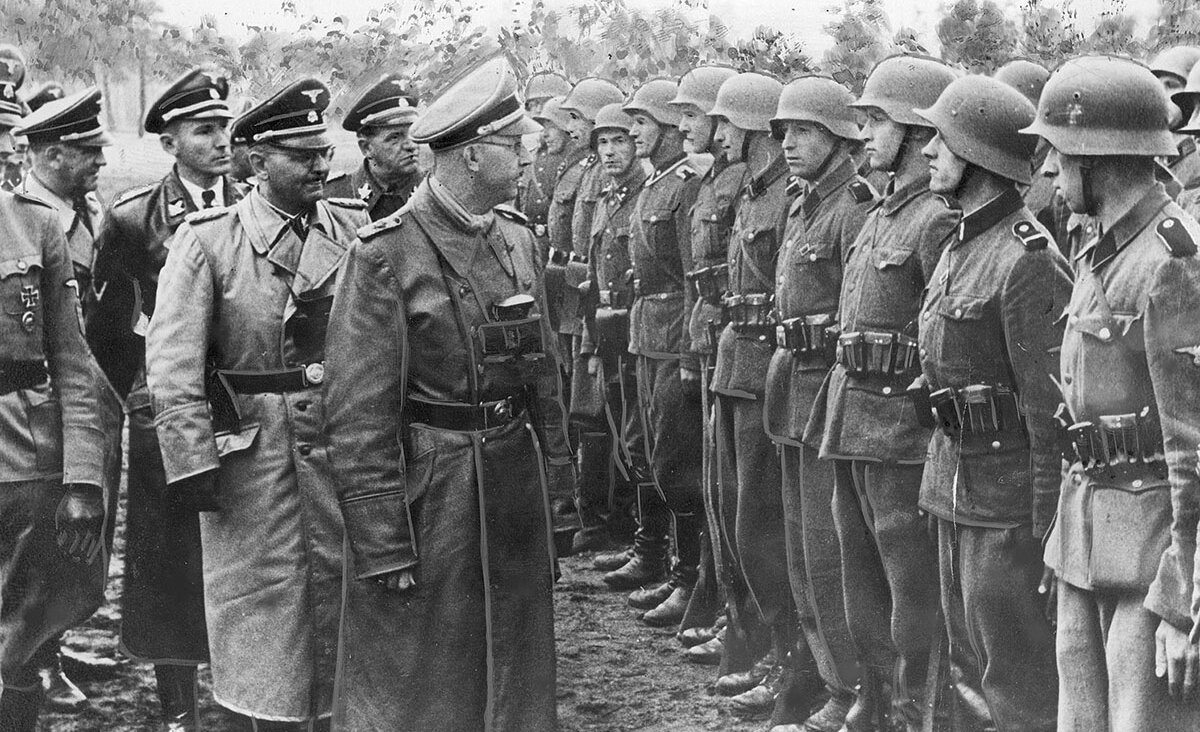 Heinrich Himmler inspects the SS Galichina in 1944.