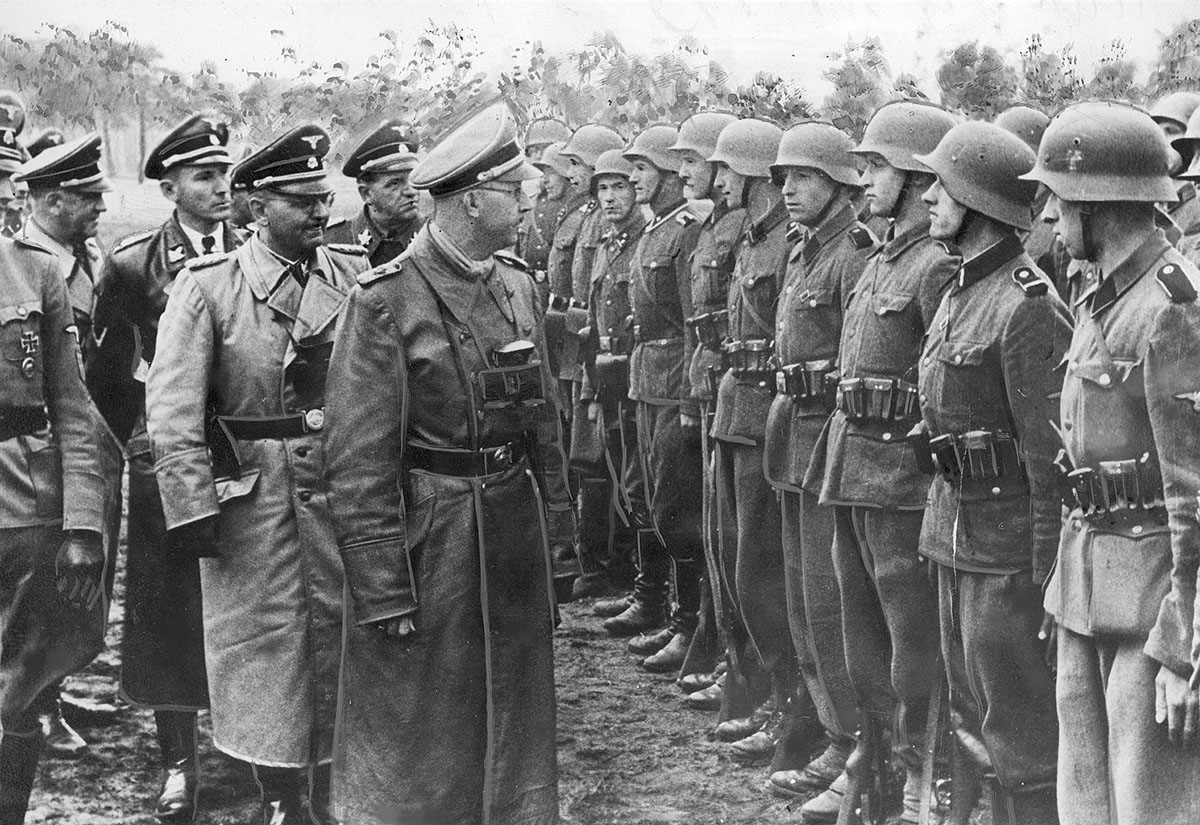 Heinrich Himmler inspects the SS Galichina in 1944.