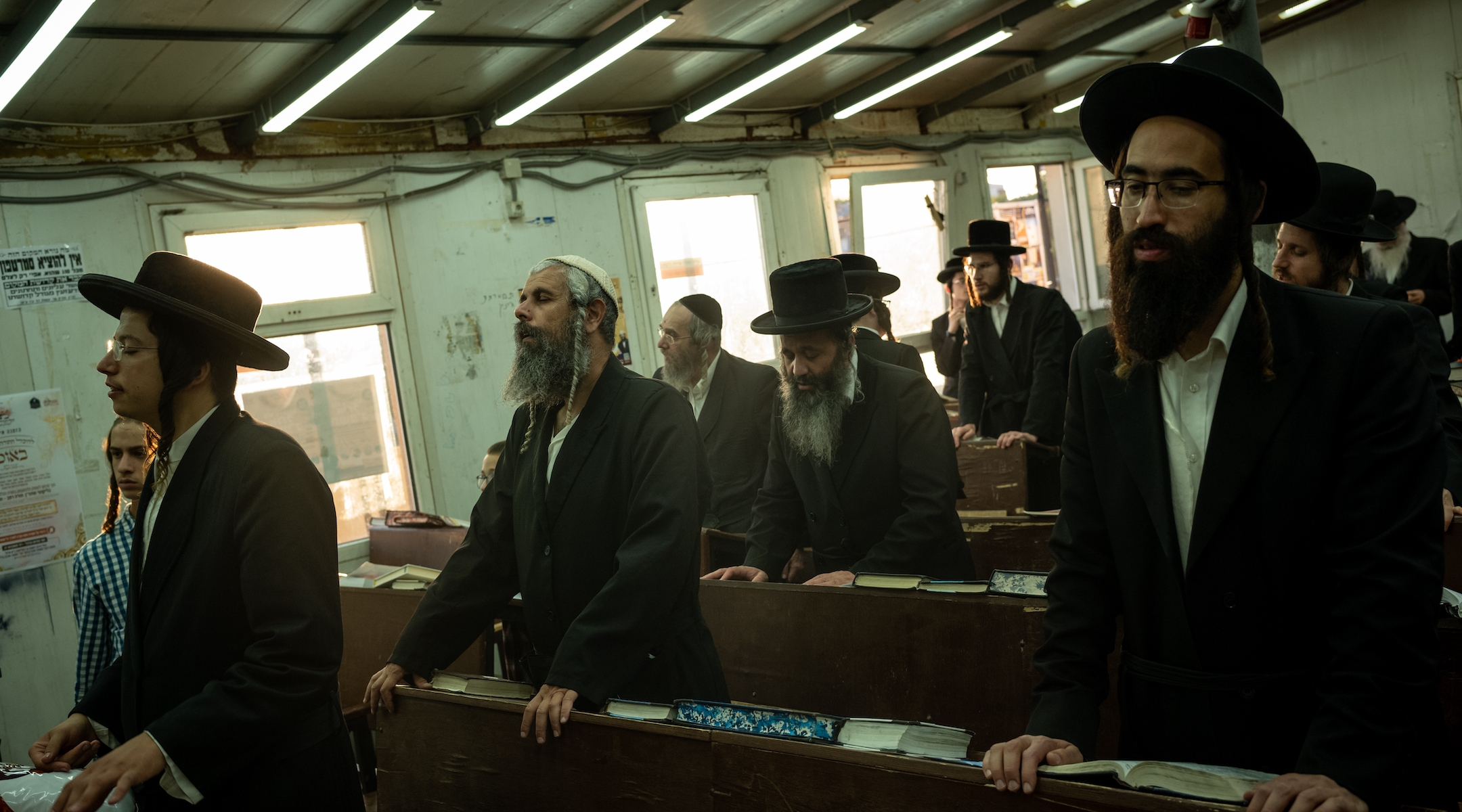 Jewish pilgrims gather to pray in Uman, Ukraine, Sept. 12, 2023.. (Wolfgang Schwan/Anadolu Agency via Getty Images)