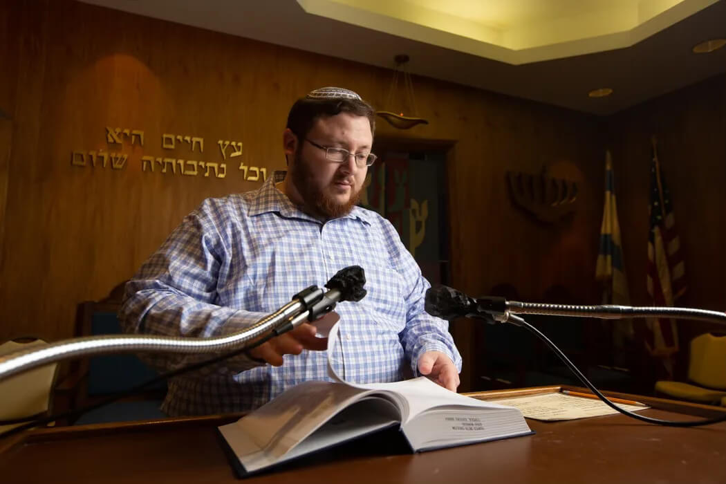 Rabbi Samuel Stern at Temple Beth Sholom in Topeka.