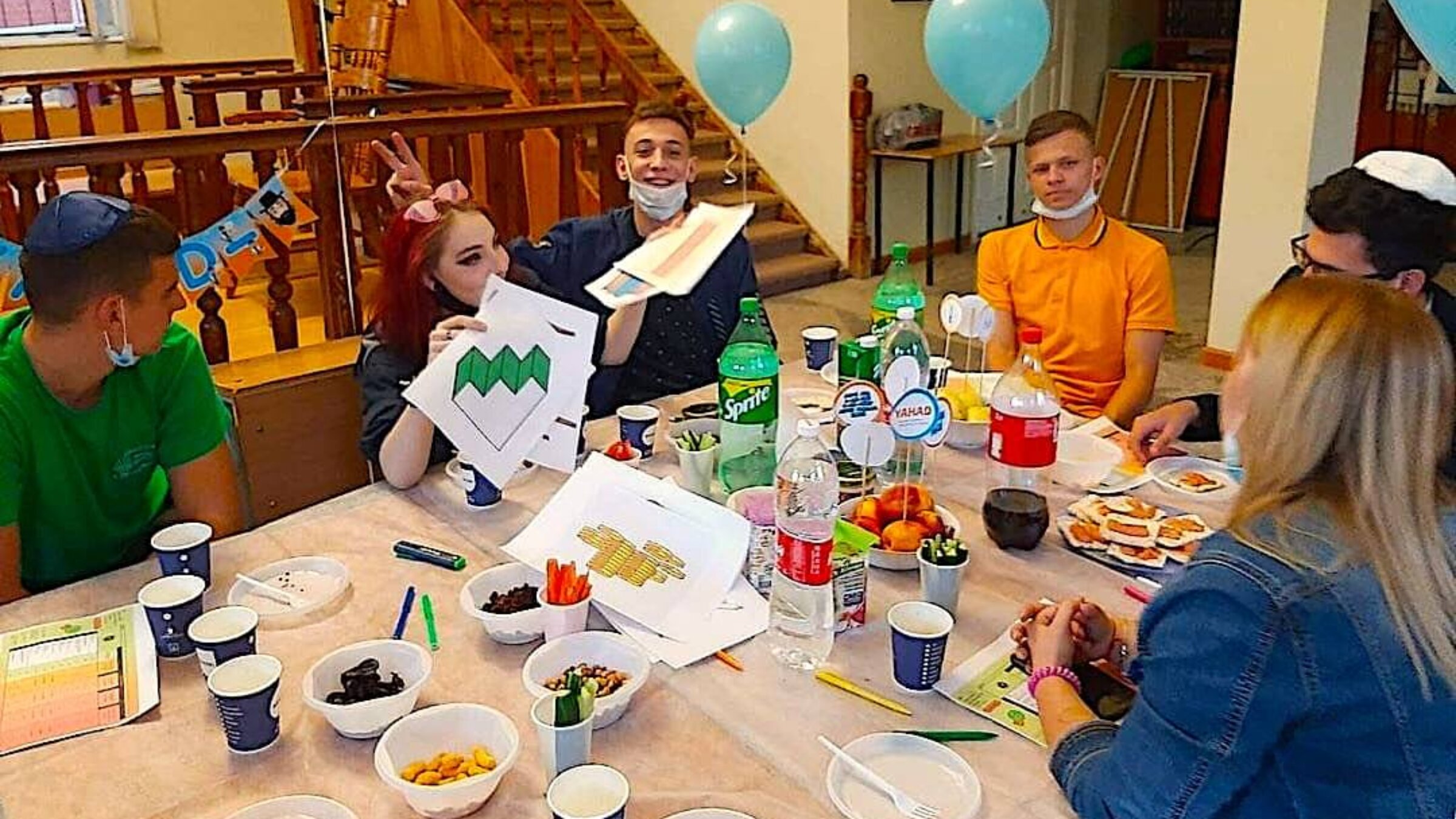 Teenage members of the Jewish community of Astrakhan, at an event in the Sphard Synagogue.