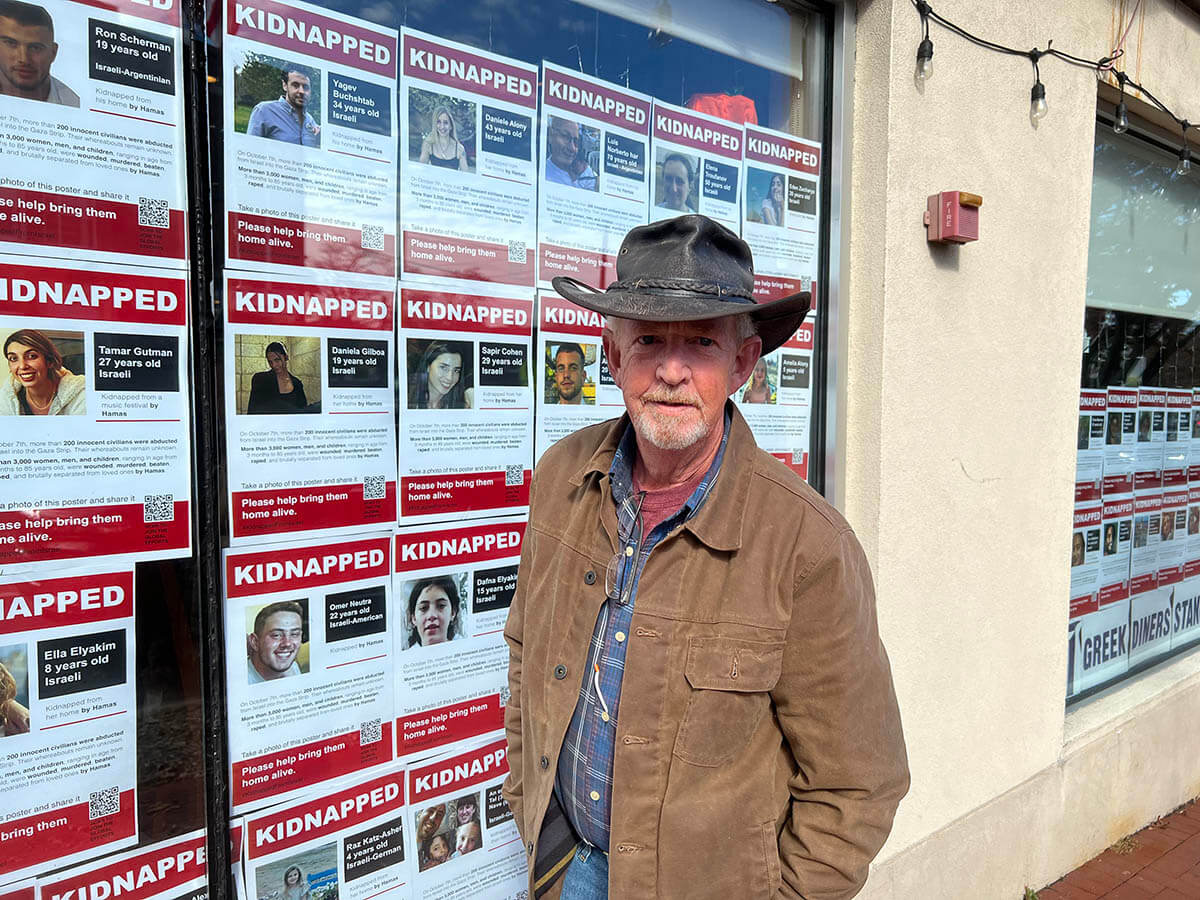 “I’m not Jewish but I’m pro Israel and I hope Israel kicks Hamas’ ass," said customer Jim Fry, 67, outside of the Golden Dolphin Diner on Long Island.