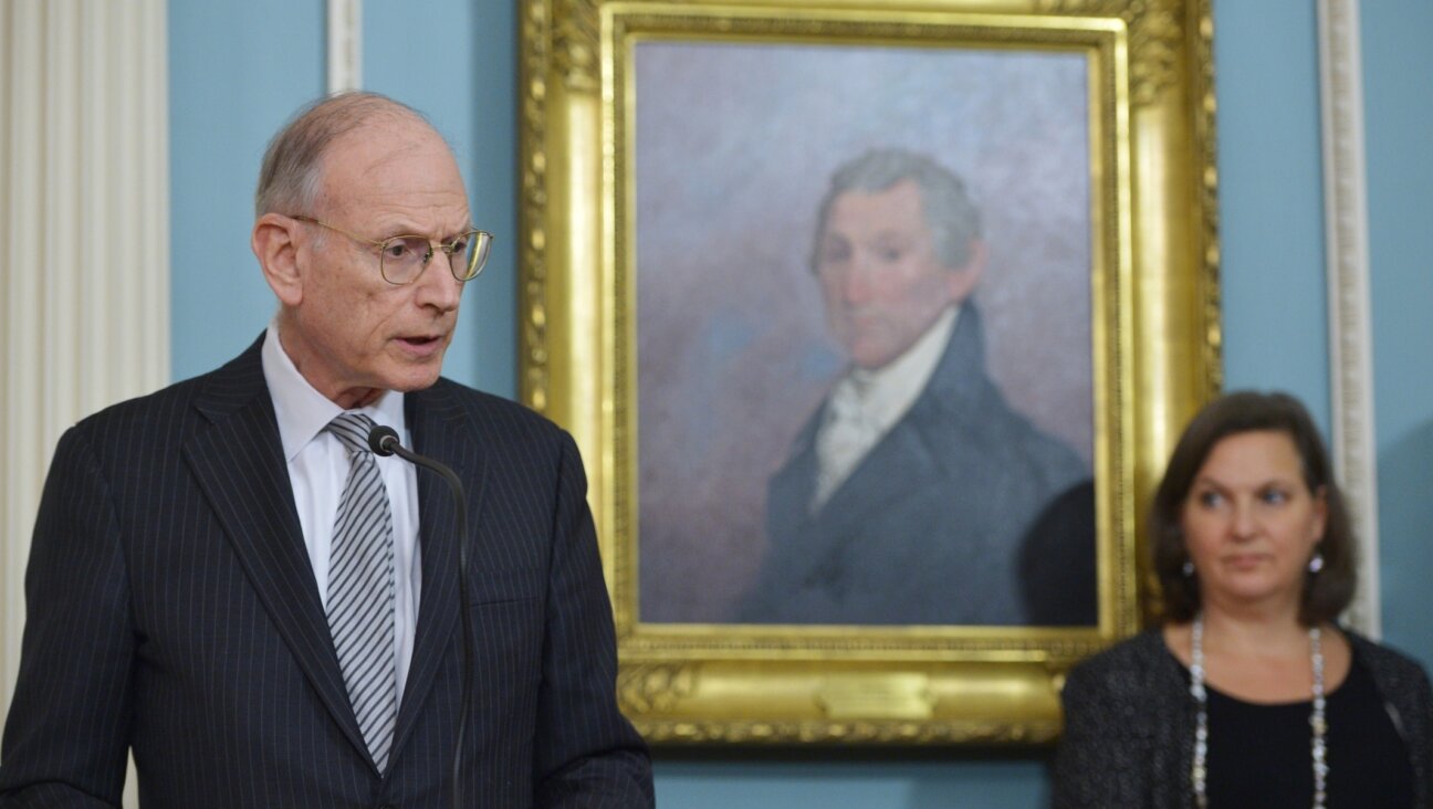 U.S. lead negotiator and the Secretary of State’s Special Adviser on Holocaust Issues Stuart Eizenstat speaks during a signing ceremony between the US and France for compensation for Holocaust victims deported from France, in the Treaty Room of the State Department in Washington, D.C. Dec. 8, 2014. (Mandel Ngan /AFP via Getty Images)