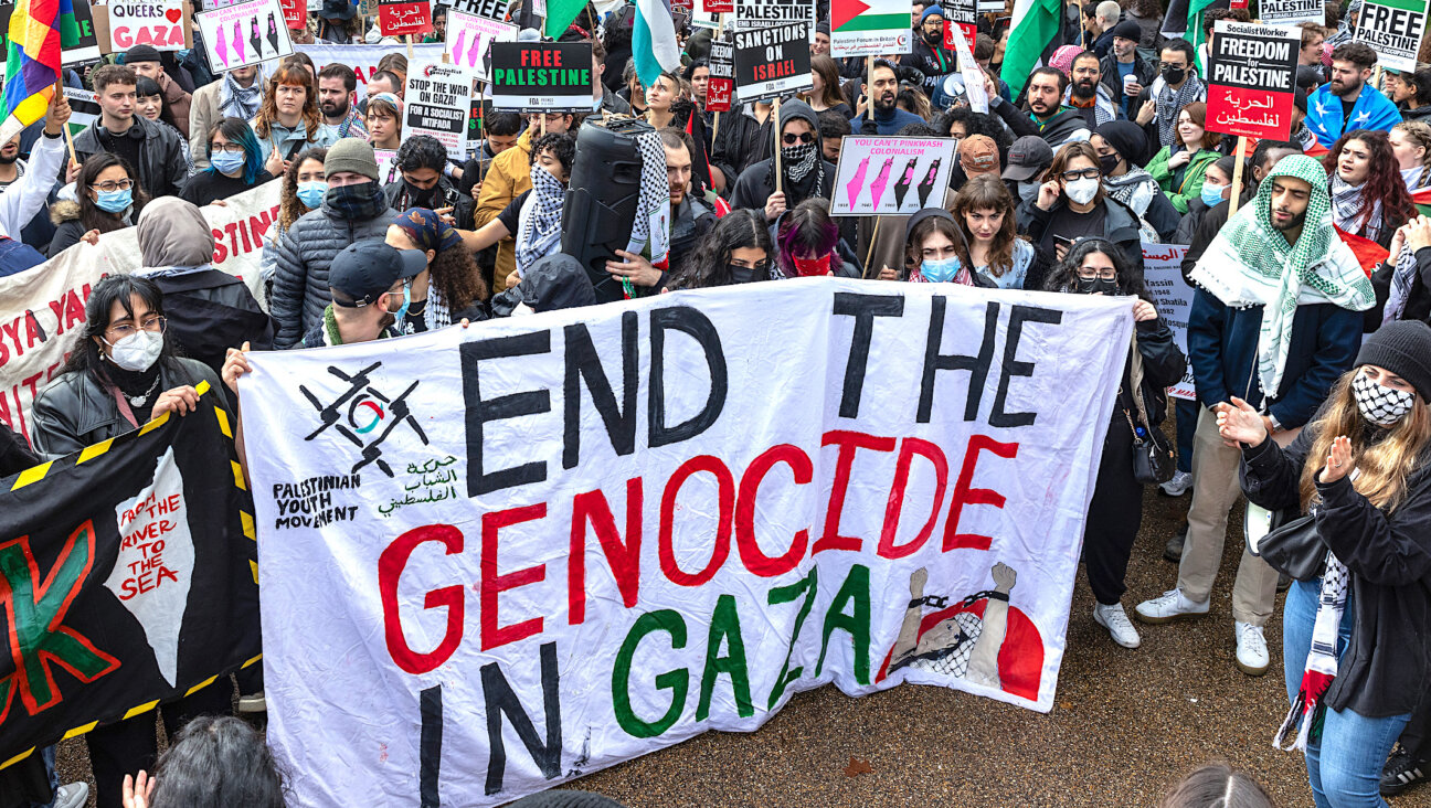 Pro-Palestinian protesters assemble in Hyde Park before a march through central London, Oct. 21, 2023. (Mark Kerrison/In Pictures via Getty Images)