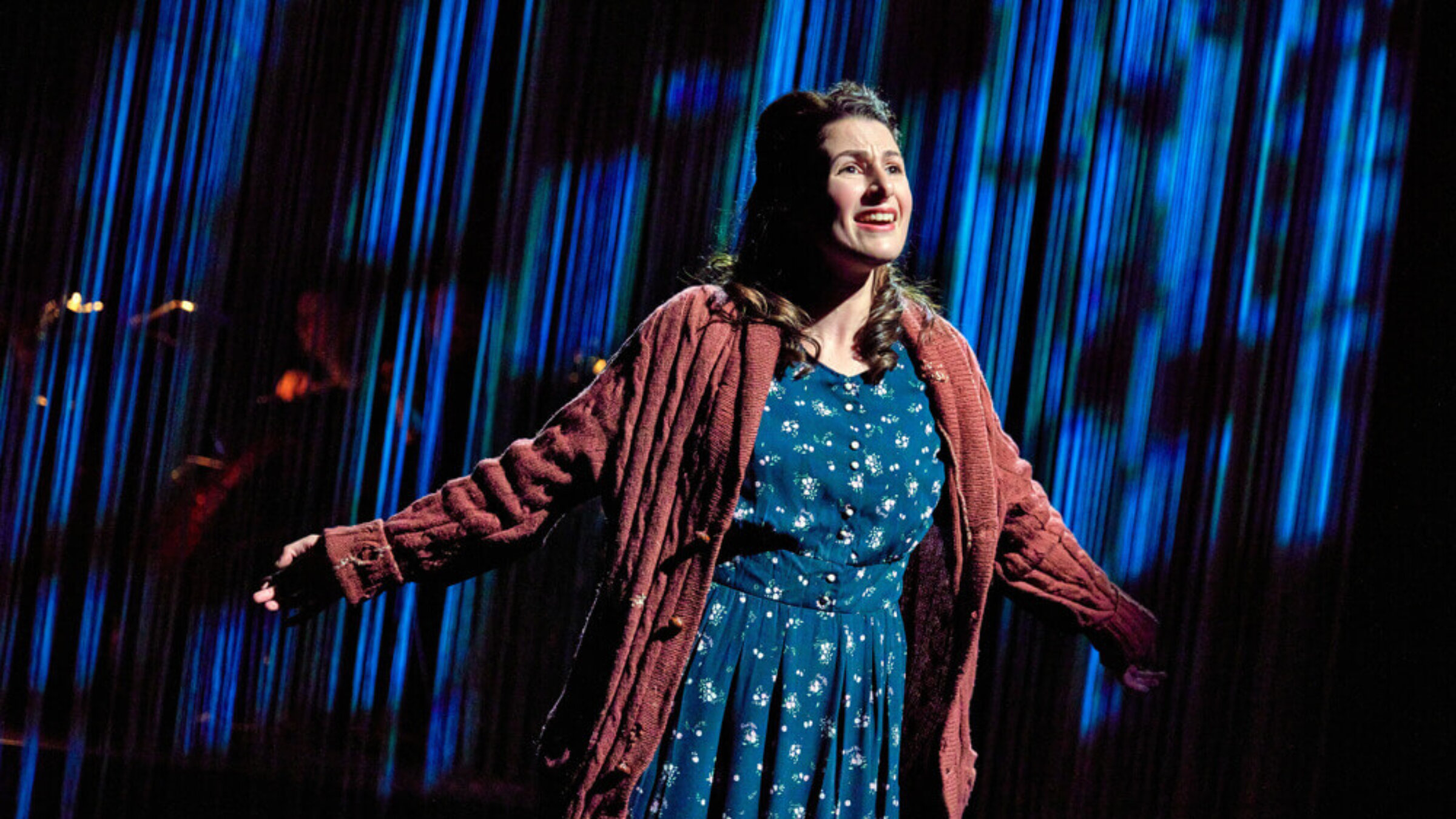 Rachel Zatcoff in a scene of the new musical <i>Amid Falling Walls</i>.