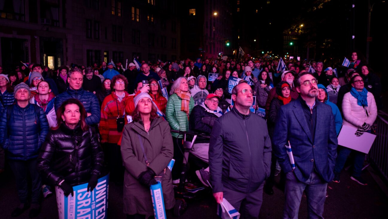 A rally in support of Israel and Hamas hostages held next to Central Park on the Upper West Side of Manhattan, Nov. 6, 2023 (Luke Tress)