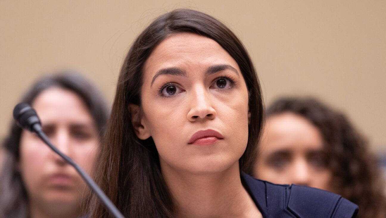 Alexandria Ocasio-Cortez at a House committee hearing, July 12, 2019. She said Dov Hikind had a “First Amendment right to express his views and should not be blocked for them.” (Aurora Samperio/NurPhoto via Getty Images)