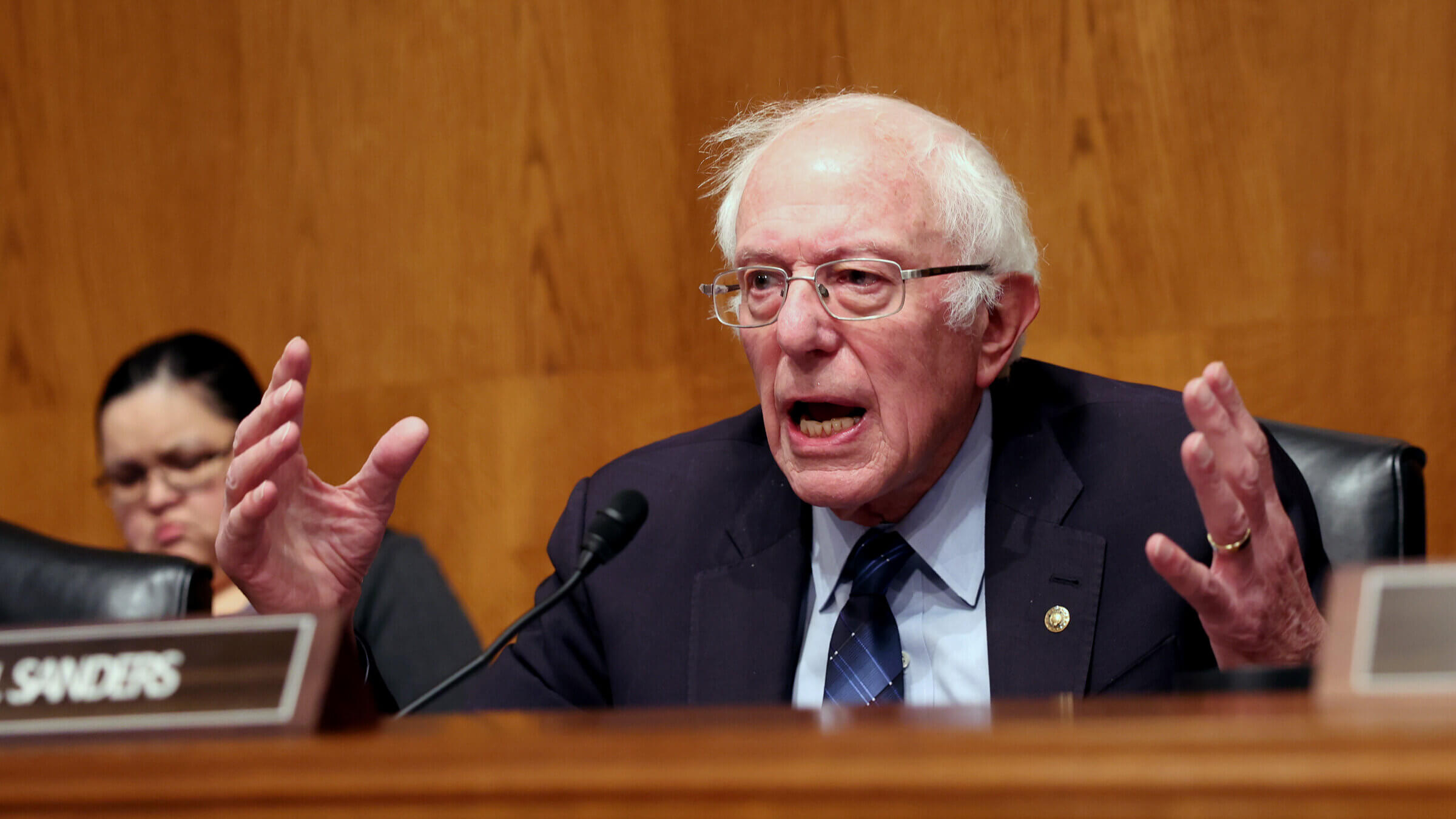 Bernie Sanders, probably dispensing some world-weary wisdom.