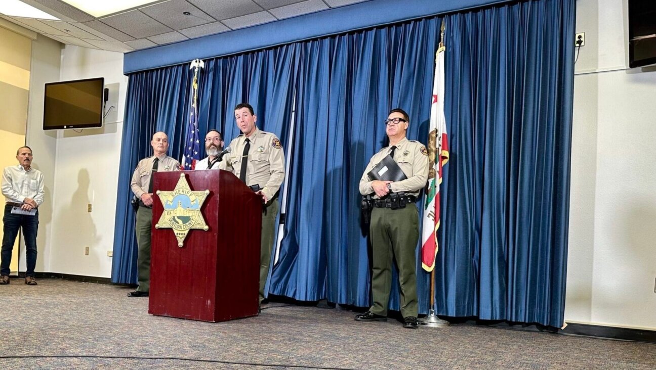 Sheriff James Fryhoff of Ventura County, California, speaks at a press conference about the death of Paul Kessler, Nov. 7, 2023. (Jacob Gurvis)