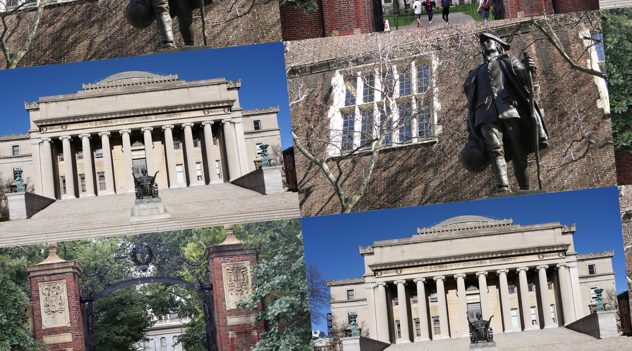Harvard, Columbia, and the University of Pennsylvania have announced steps to fight antisemitism after weeks of turmoil on their campuses and others.(Wikimedia, David L. Ryan/The Boston Globe via Getty Images, Columbia University. Design by Jackie Hajdenberg)