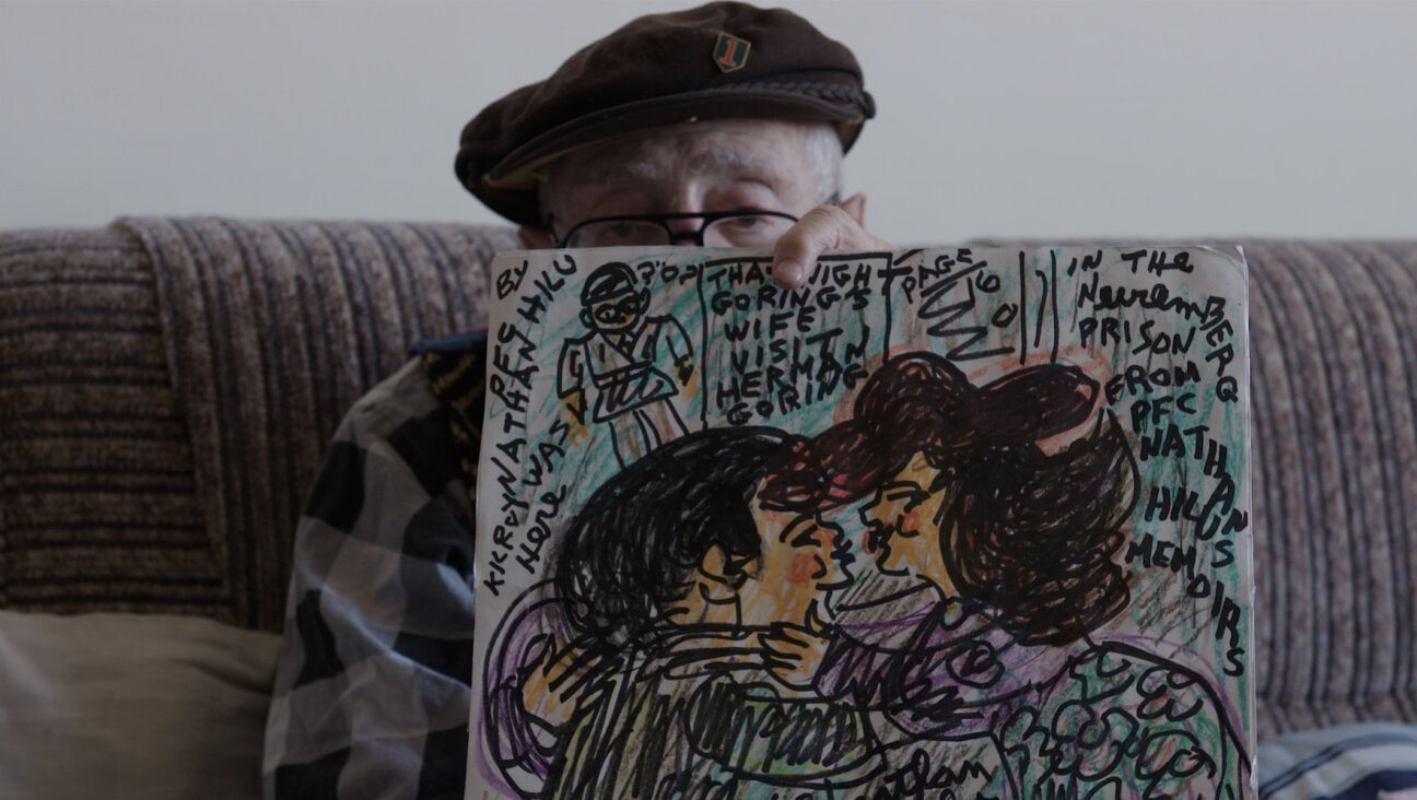 Outsider artist Nathan Hilu, who created thousands of drawings about his time as a young soldier guarding Nazis during the Nuremberg trials, is the subject of a new documentary by Elan Golod, “Nathanism.” (Courtesy Elan Gold)