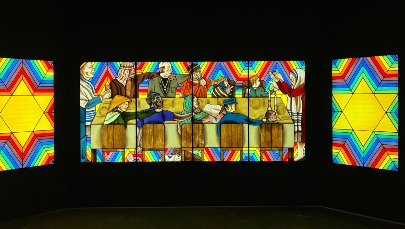 Chicago's stained glass window, showing a multiethnic, multi-religious Shabbat meal.