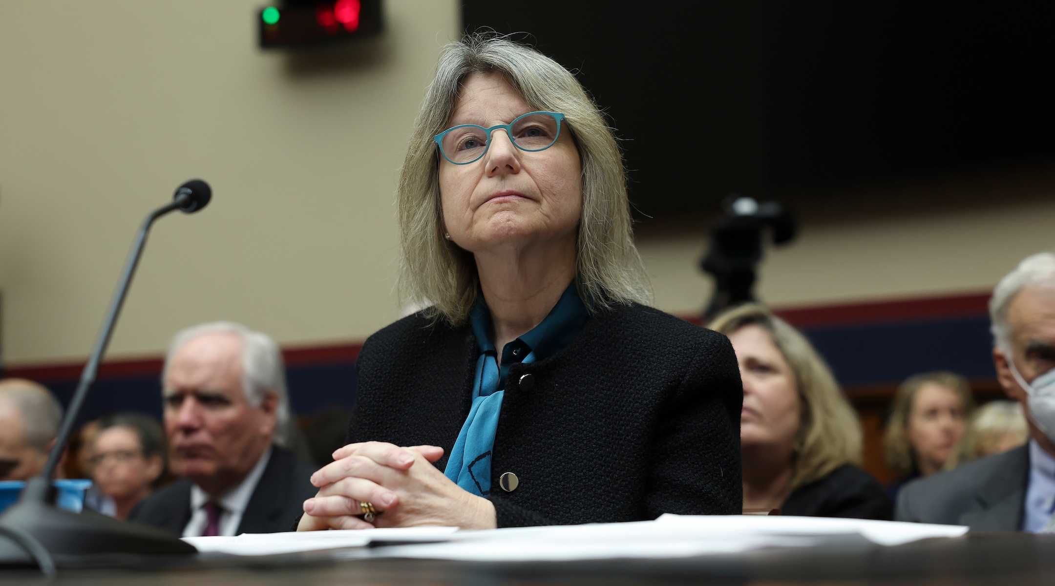 MIT President Sally Kornbluth testifies before the House Education and Workforce Committee on Dec. 5, 2023