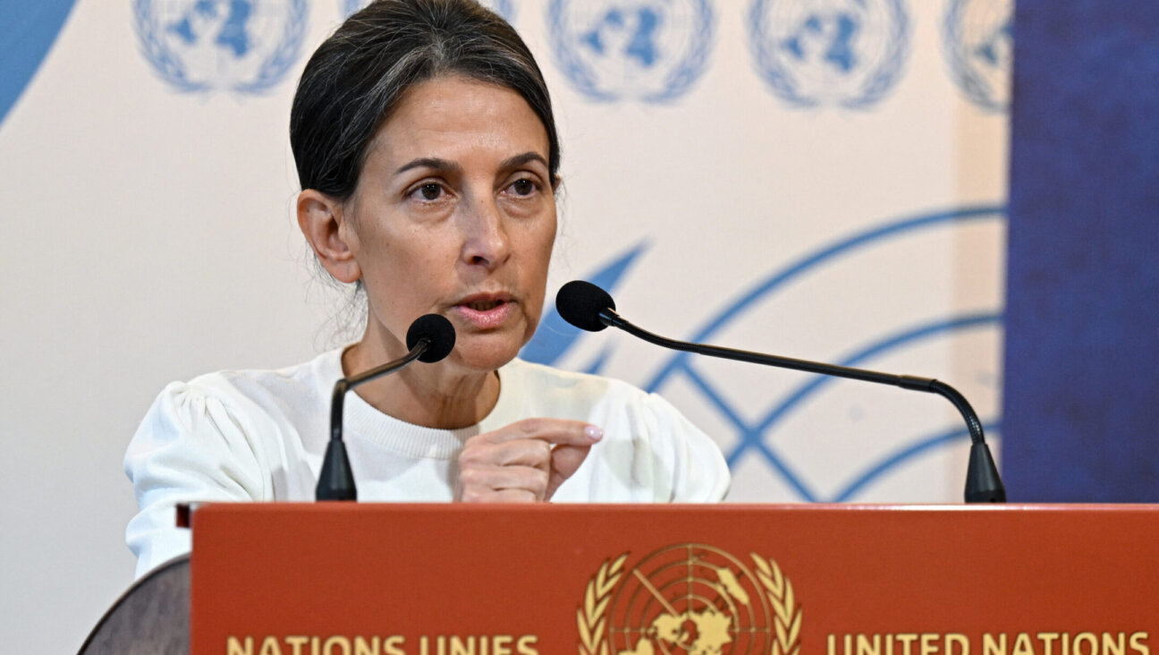 Rachel Goldberg, mother of Hersh Goldberg-Polin, who is a hostage in Gaza, speaks during an event to mark the 75th anniversary of the Universal Declaration of Human Rights, at the United Nations Offices, in Geneva, Dec. 12, 2023. 