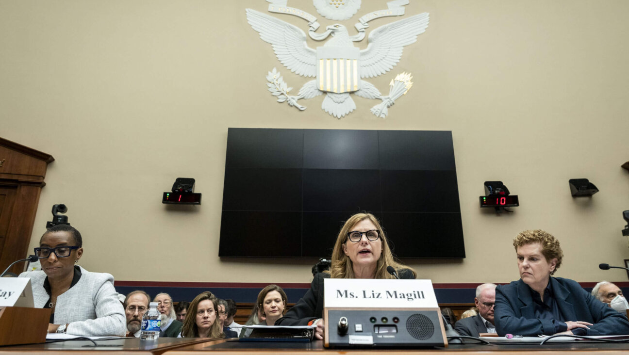 From left: Claudine Gay, president of Harvard University, Liz Magill, president of the University of Pennsylvania, and Pamela Nadell, professor of history and Jewish studies at American University, during a House Education and the Workforce Committee hearing on Tuesday. 