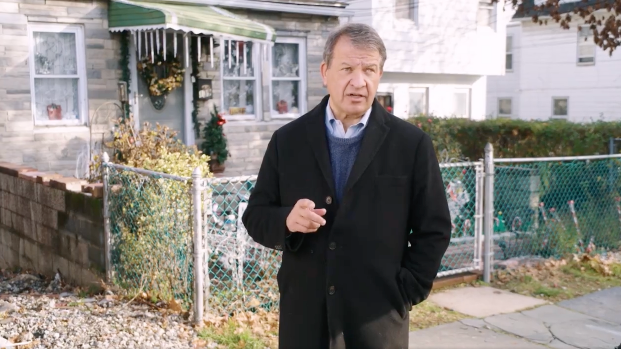 Westchester County Executive George Latimer in a campaign video announcing a Democratic primary challenge against Rep. Jamaal Bowman. (Screenshot/Twitter)