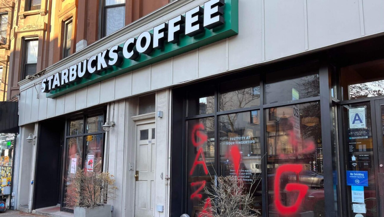 A Starbucks in Brooklyn was vandalized with pro-Palestinian graffiti.