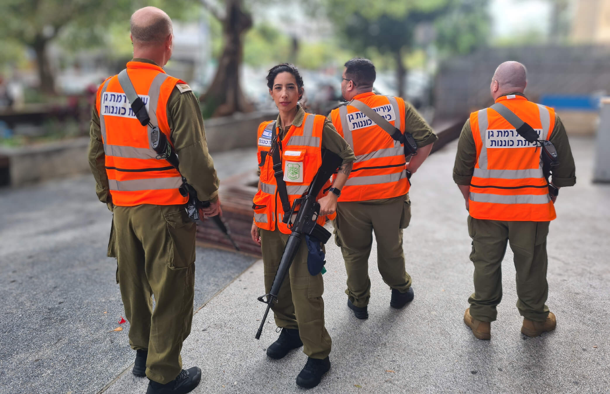 Members of the Ramat Gan Bnei Hamakom patrol unit.