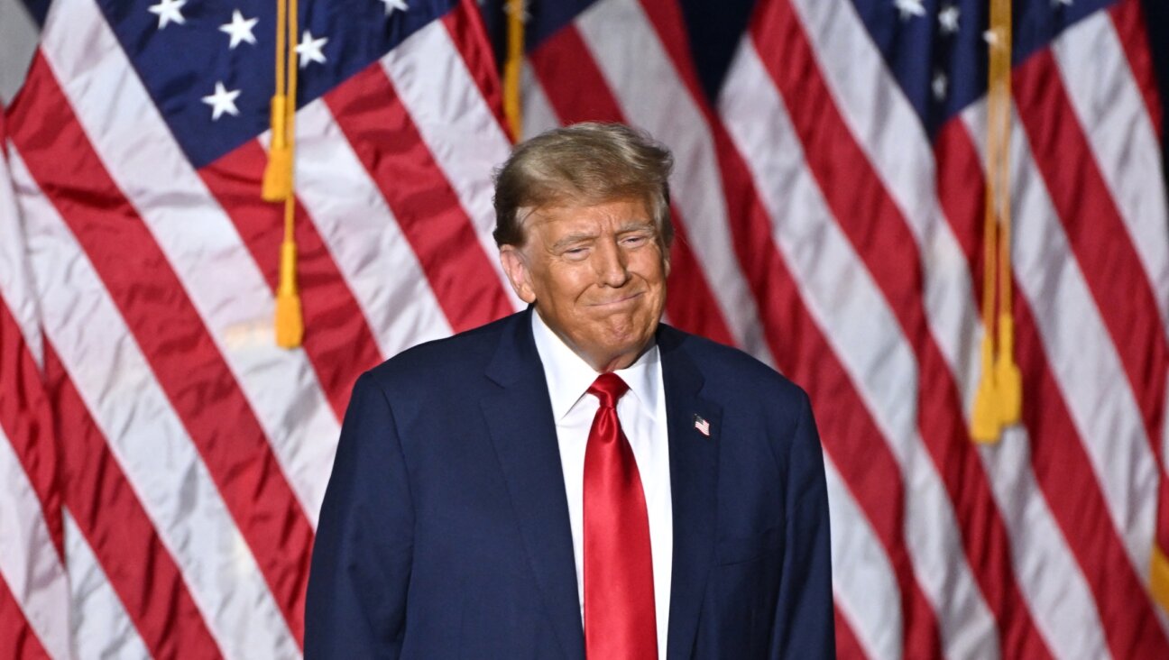 Former US President and Republican presidential hopeful Donald Trump attends a watch party during the 2024 Iowa Republican presidential caucuses in Des Moines, Iowa, Jan. 15, 2024. (Jim WATSON / AFP)