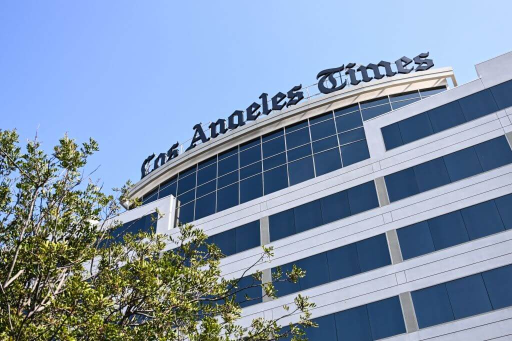 The Los Angeles Times headquarters in El Segundo, California.