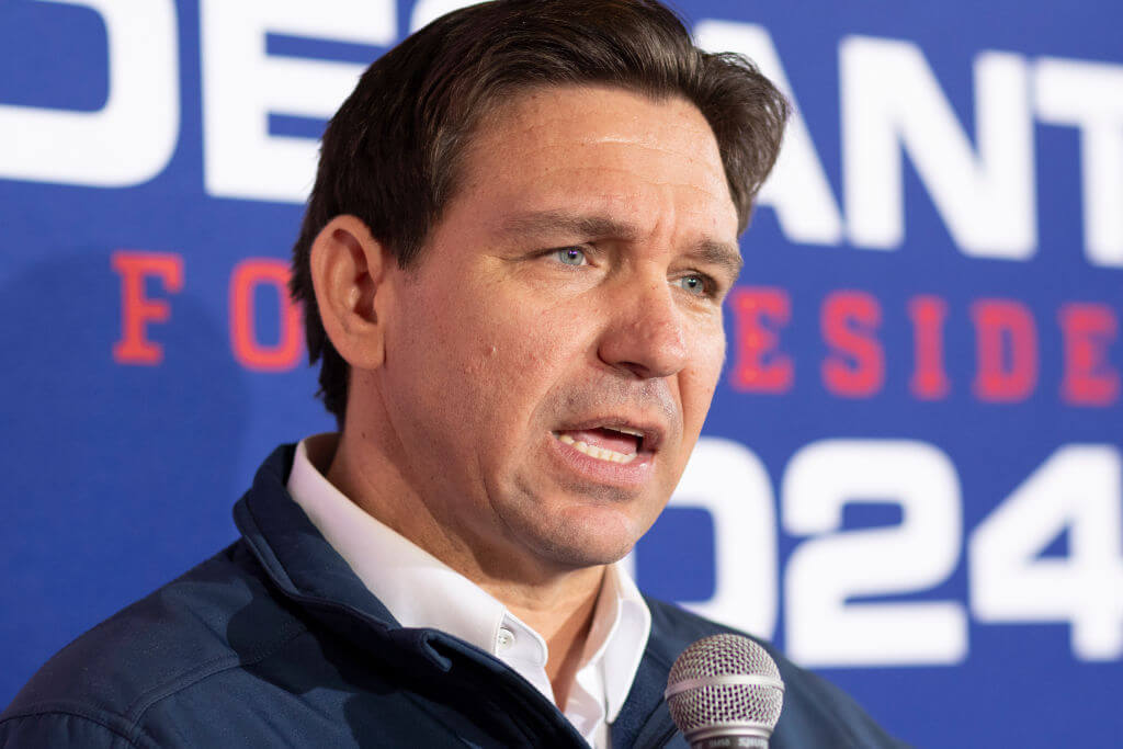 Florida Gov. Ron DeSantis in Iowa on Jan. 5, 2024.