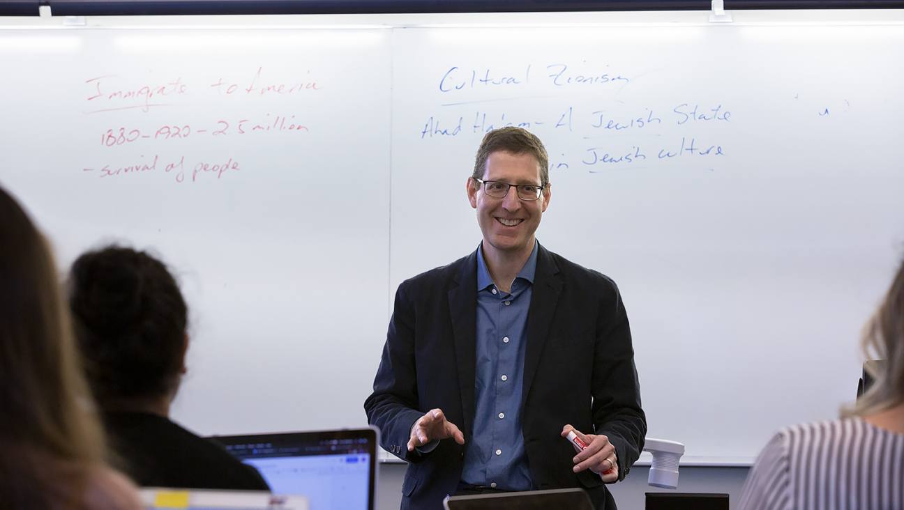 Avinoam Patt, seen here teaching at the University of Connecticut, was named inaugural director of NYU's new antisemitism research center Monday. Patt will help build the center during a contentious period of debate around antisemitism and Israel on college campuses.