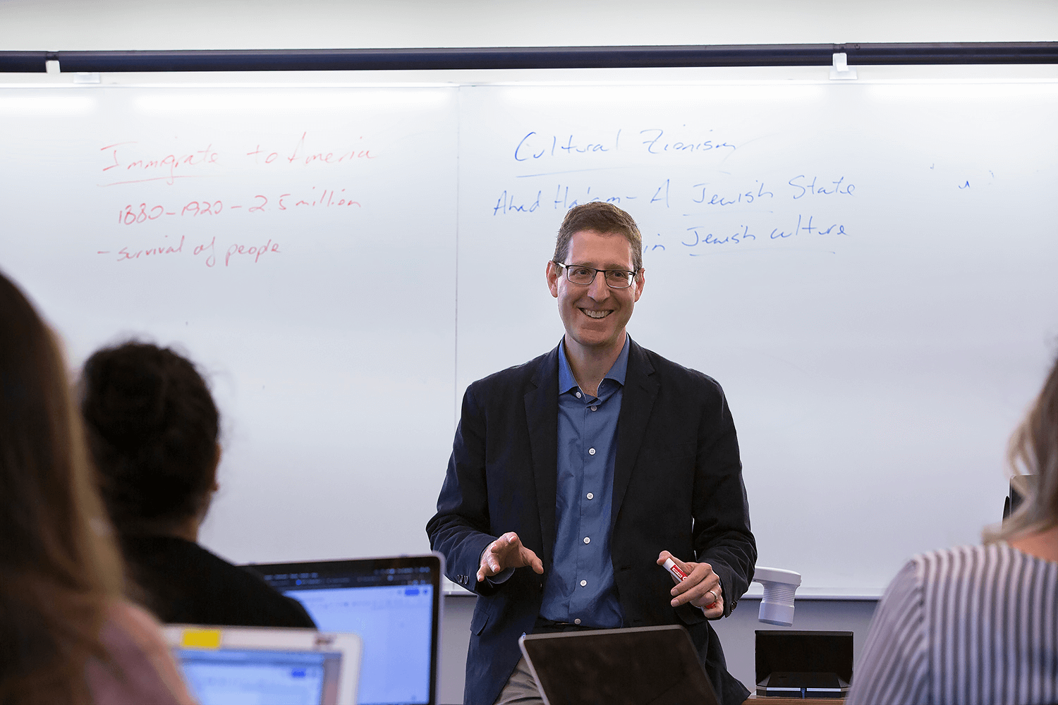 Avinoam Patt, seen here teaching at the University of Connecticut, was named inaugural director of NYU's new antisemitism research center Monday. Patt will help build the center during a contentious period of debate around antisemitism and Israel on college campuses.