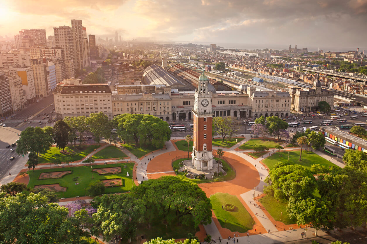 A view of the city of Buenos Aires, Argentina.