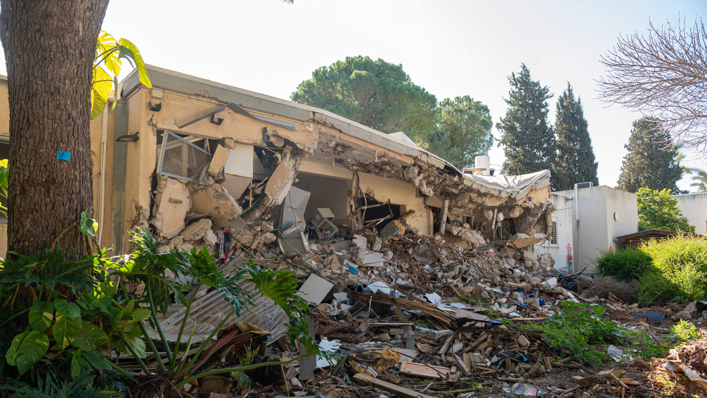 A house left in ruins after the Oct. 7 attack by Hamas militants.